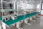 【常州】电器配件生产车间选用厚2mm绿色防静电胶皮铺设于工作台