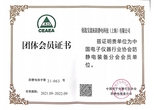 中国防静电装备分会团队会员证书